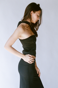 The Solis Top in Black Silk