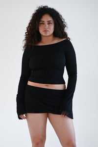 The Jane Top in Black Mesh