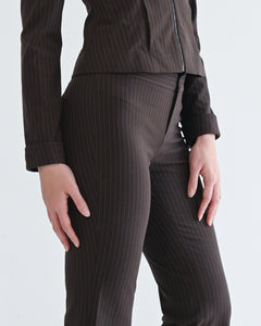 The Harlow Capri in Brown Pinstripe 12 The Harlow Capri in Brown Pinstripe 12